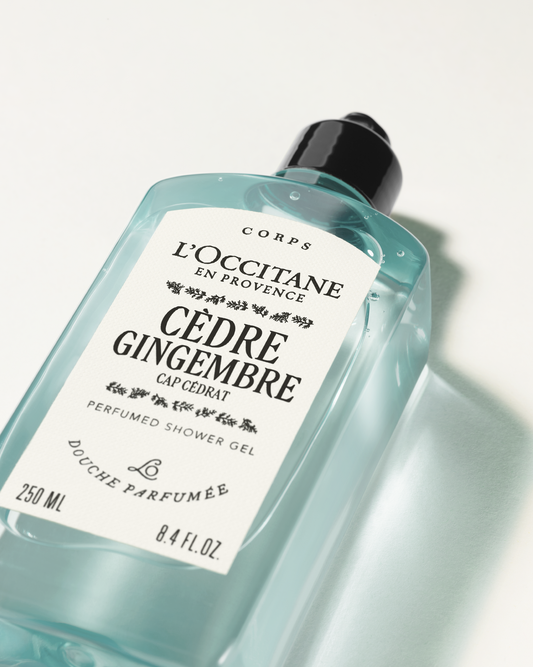 Cèdre Gingembre perfumed shower gel