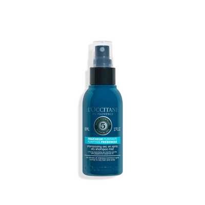 5 Essential Oils Purifying Freshness Dry Shampoo Mist - Men's Hair Care