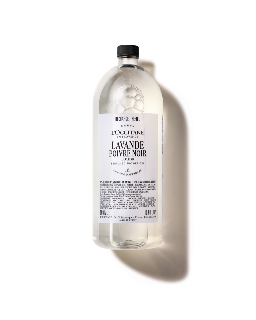 Lavande Poivre Noir perfumed shower gel refill 